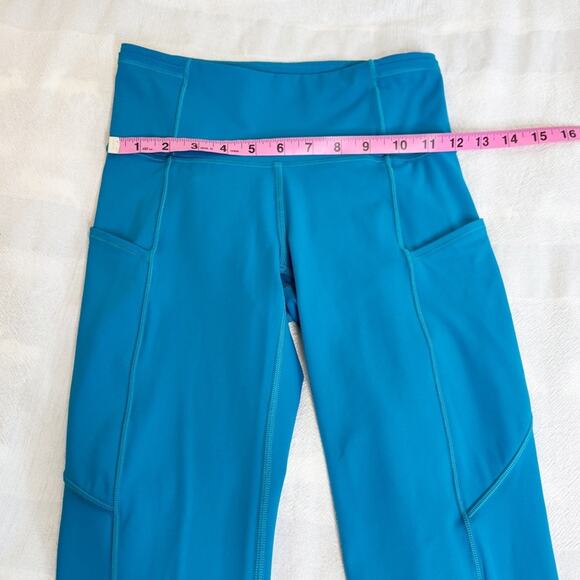 Lululemon Fast and Free High Rise Crop 23” in Hawaiian Blue Size 4 - Picture 6 of 11